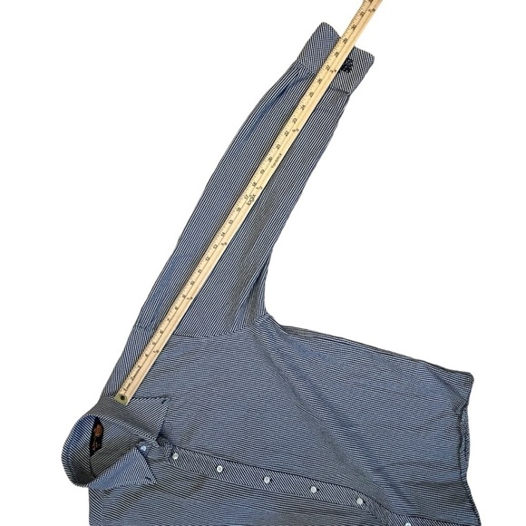 Ben Sherman Checkered Gingham Print Blue Men's Shirt XL 💙 - Picture 5 of 9